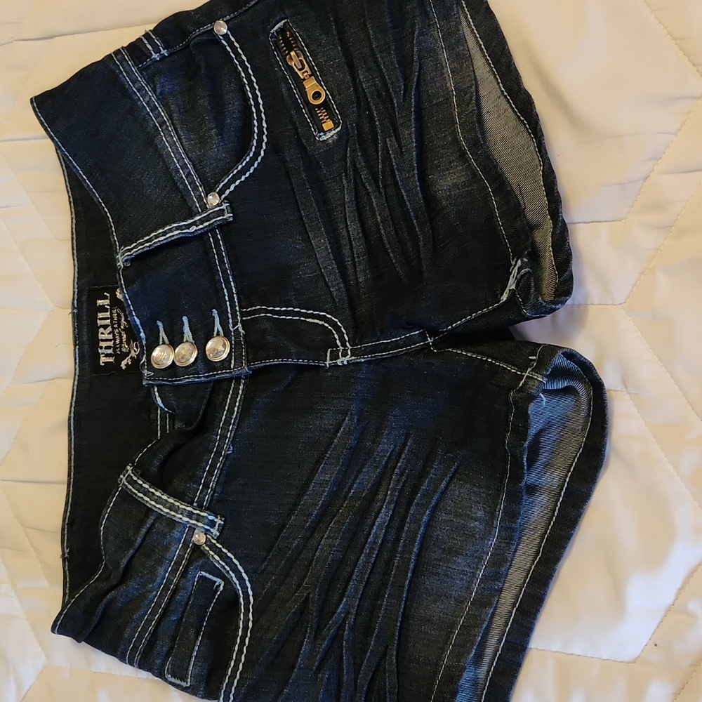 Thrill bling jean shorts